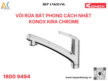 Vòi rửa bát phong cách nhật Konox Kira Chrome - Xoay 150 độ